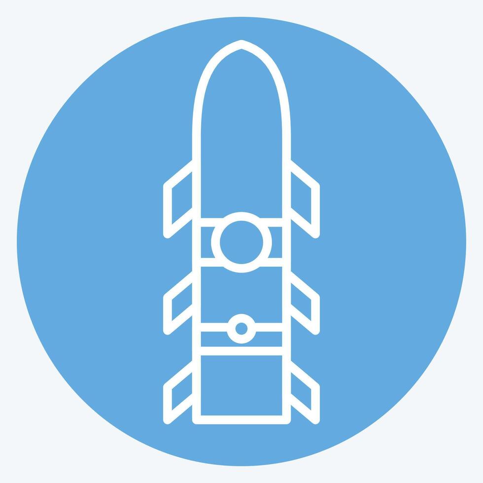 Icon Rocket. related to Weapons symbol. blue eyes style. simple design editable. simple illustration vector