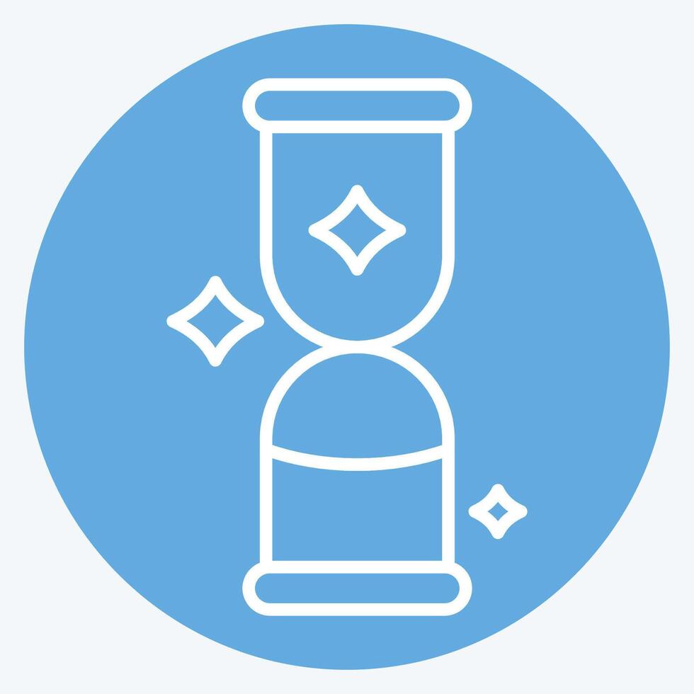 Icon Sand Watch. related to Magic symbol. blue eyes style. simple design editable. simple illustration vector