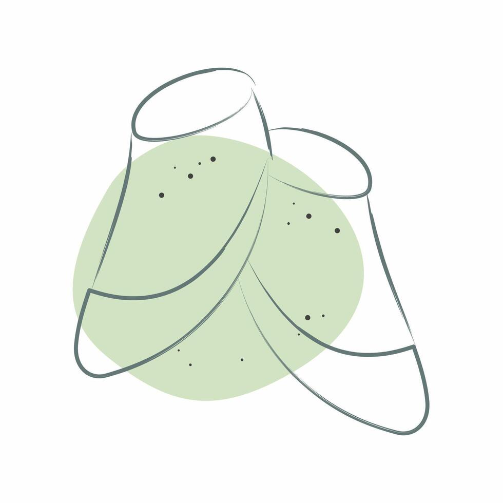 Icon Last Shoes. related to Shoemaker symbol. Color Spot Style. simple design editable. simple illustration vector