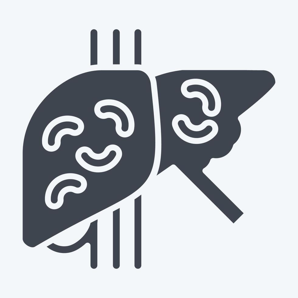 Icon Cirrhosis. related to Hepatologist symbol. glyph style. simple design editable. simple illustration vector