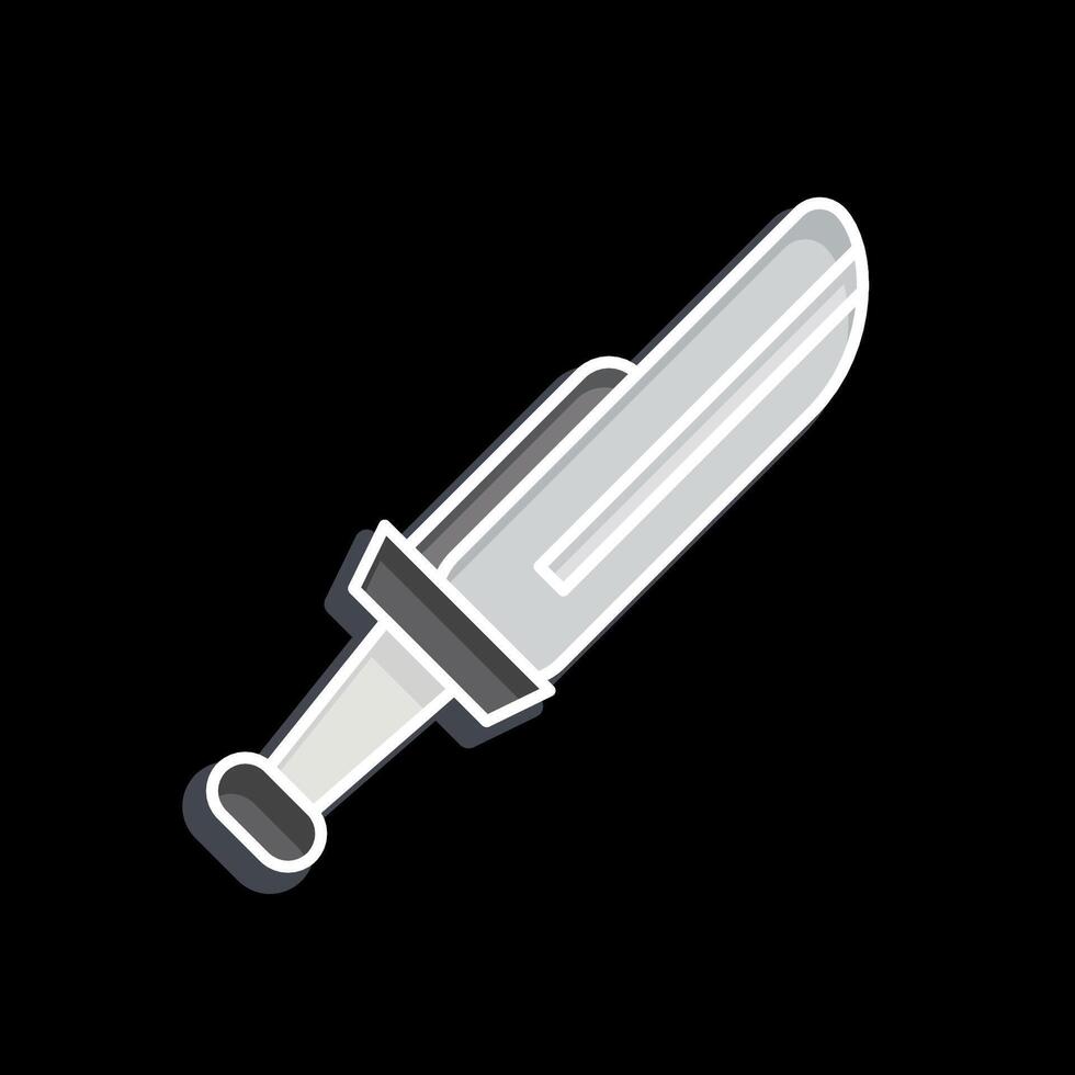 Icon Dagger. related to Weapons symbol. glossy style. simple design editable. simple illustration vector