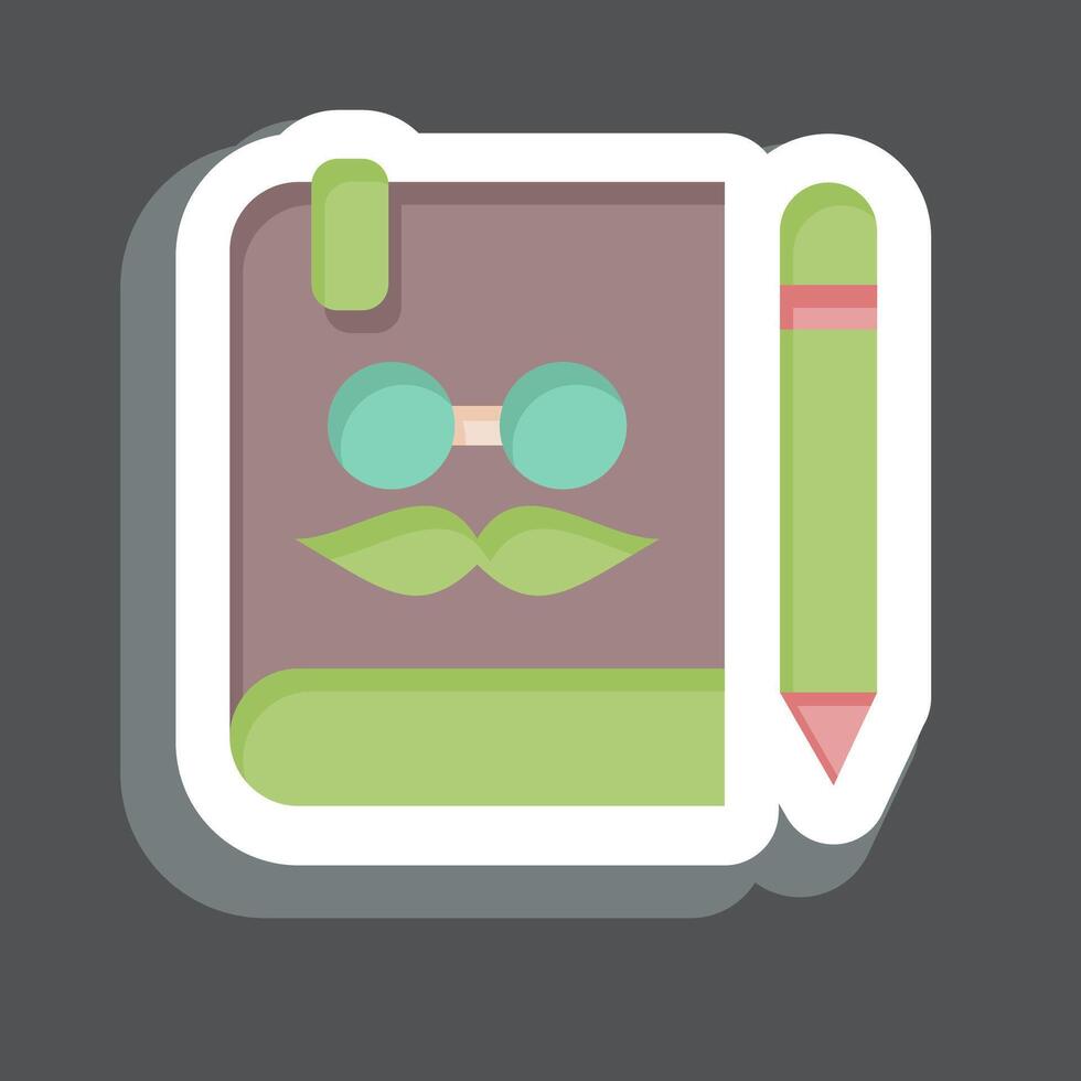 Sticker Notebook. related to Hipster symbol. simple design editable. simple illustration vector