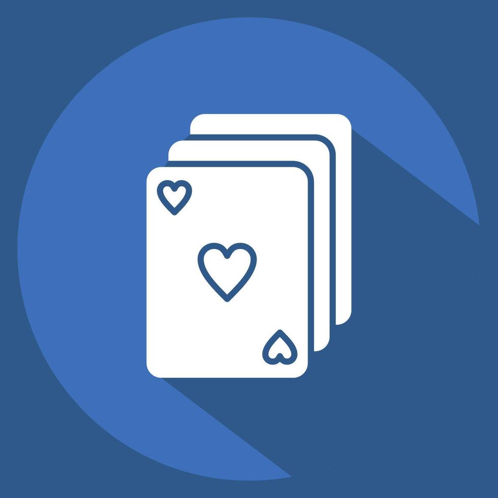 Icon Deck. related to Magic symbol. long shadow style. simple design editable. simple illustration vector