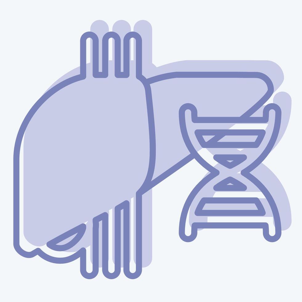 Icon Liver Cysts. related to Hepatologist symbol. two tone style. simple design editable. simple illustration vector