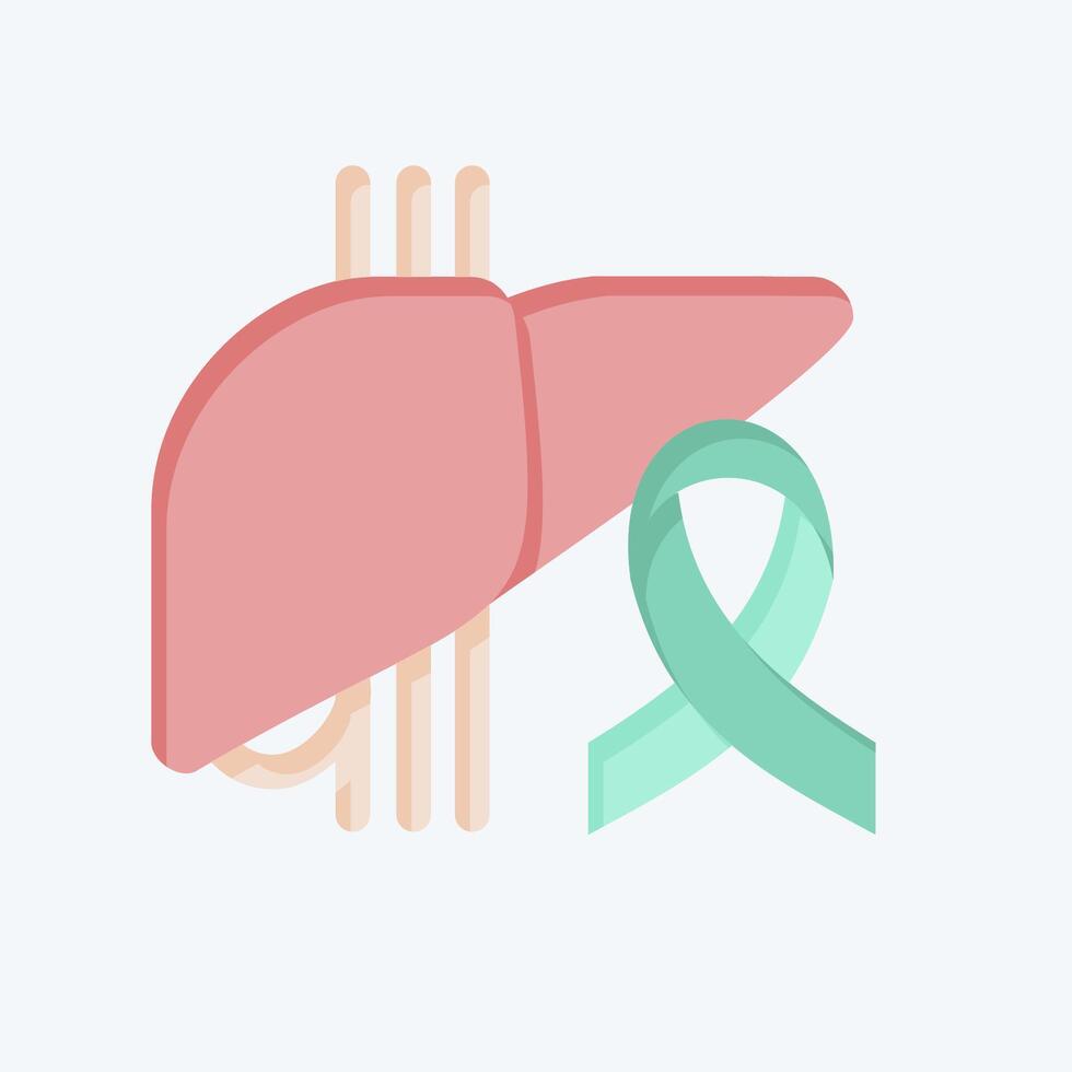 icono cáncer. relacionado a hepatólogo símbolo. plano estilo. sencillo diseño editable. sencillo ilustración vector