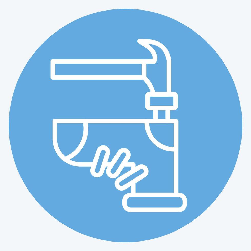 Icon Assembly. related to Shoemaker symbol. blue eyes style. simple design editable. simple illustration vector