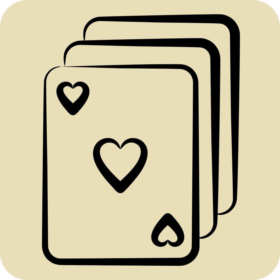 Icon Deck. related to Magic symbol. hand drawn style. simple design editable. simple illustration vector
