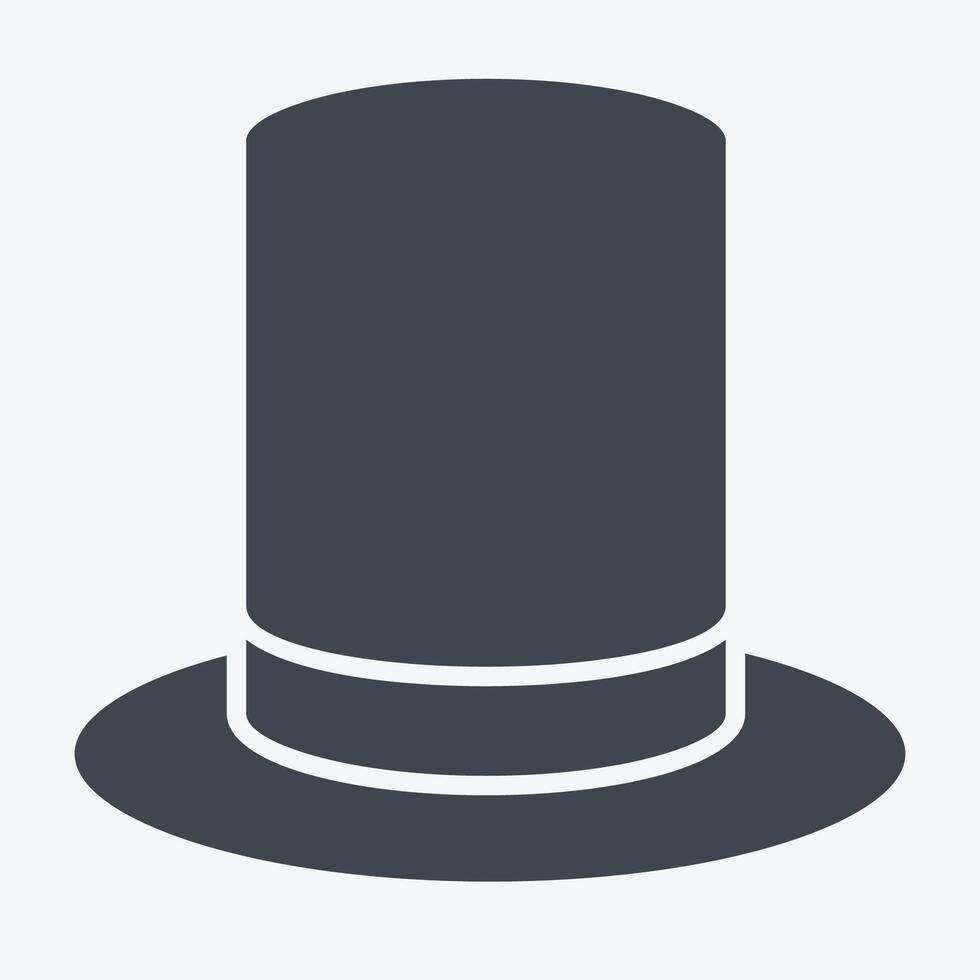 Icon Top Hat. related to Magic symbol. glyph style. simple design editable. simple illustration vector