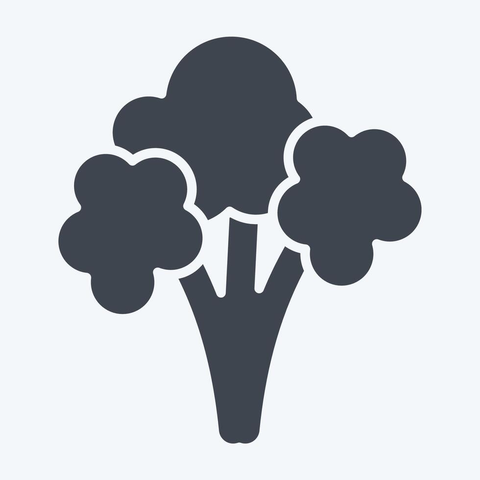 Icon Cauliflower. related to Vegan symbol. glyph style. simple design editable. simple illustration vector