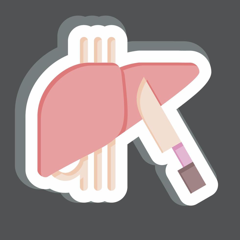 Sticker Surgery. related to Hepatologist symbol. simple design editable. simple illustration vector