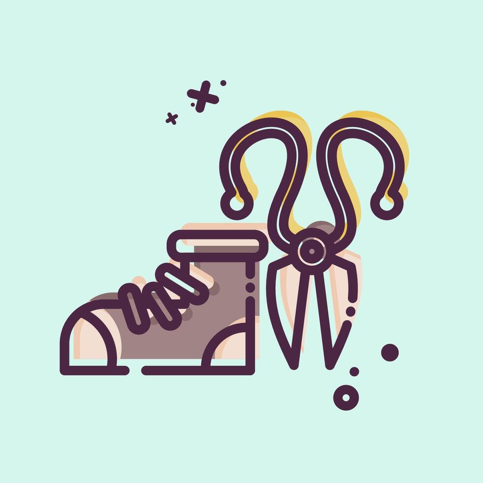 icono tijeras. relacionado a zapatero símbolo. mbe estilo. sencillo diseño editable. sencillo ilustración vector