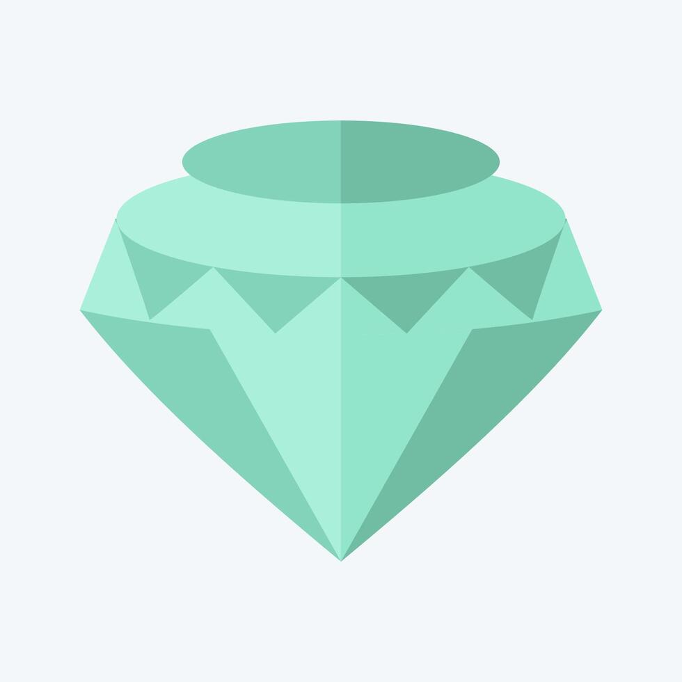 Icon Diamond. related to Hipster symbol. flat style. simple design editable. simple illustration vector
