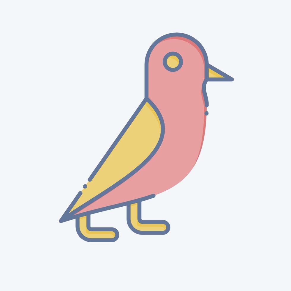 Icon Pigeon. related to Magic symbol. doodle style. simple design editable. simple illustration vector