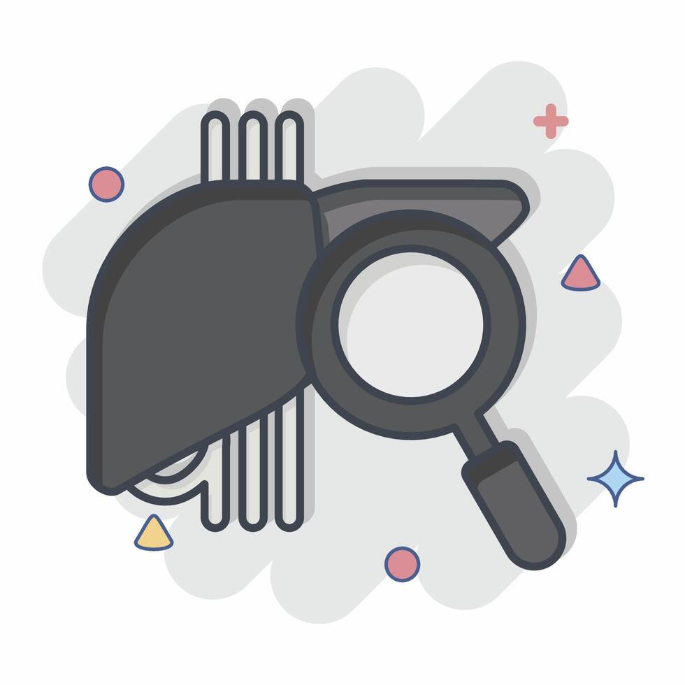 Icon Liver Test. related to Hepatologist symbol. comic style. simple design editable. simple illustration vector
