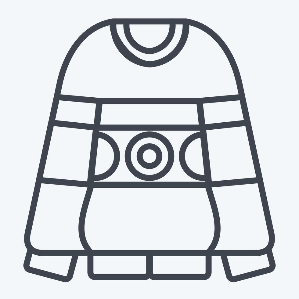 Icon Sweater. related to Hipster symbol. line style. simple design editable. simple illustration vector