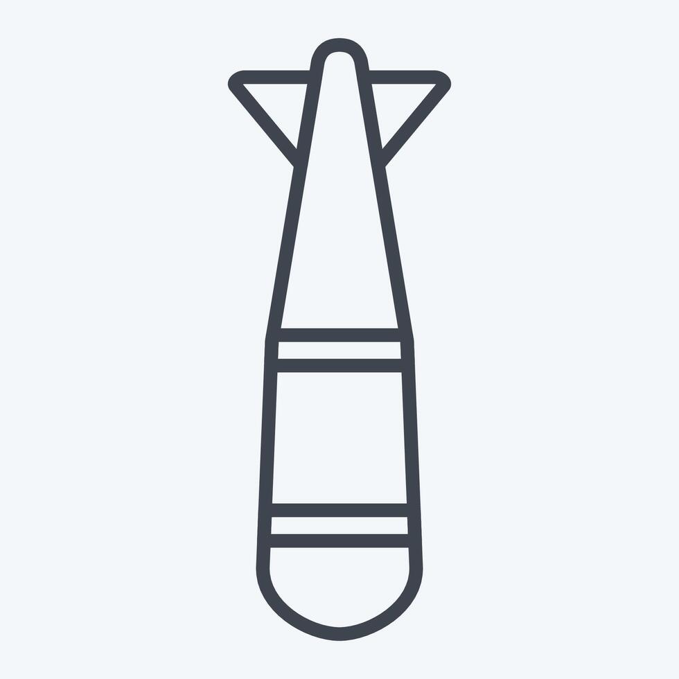 Icon Torpedo. related to Weapons symbol. line style. simple design editable. simple illustration vector