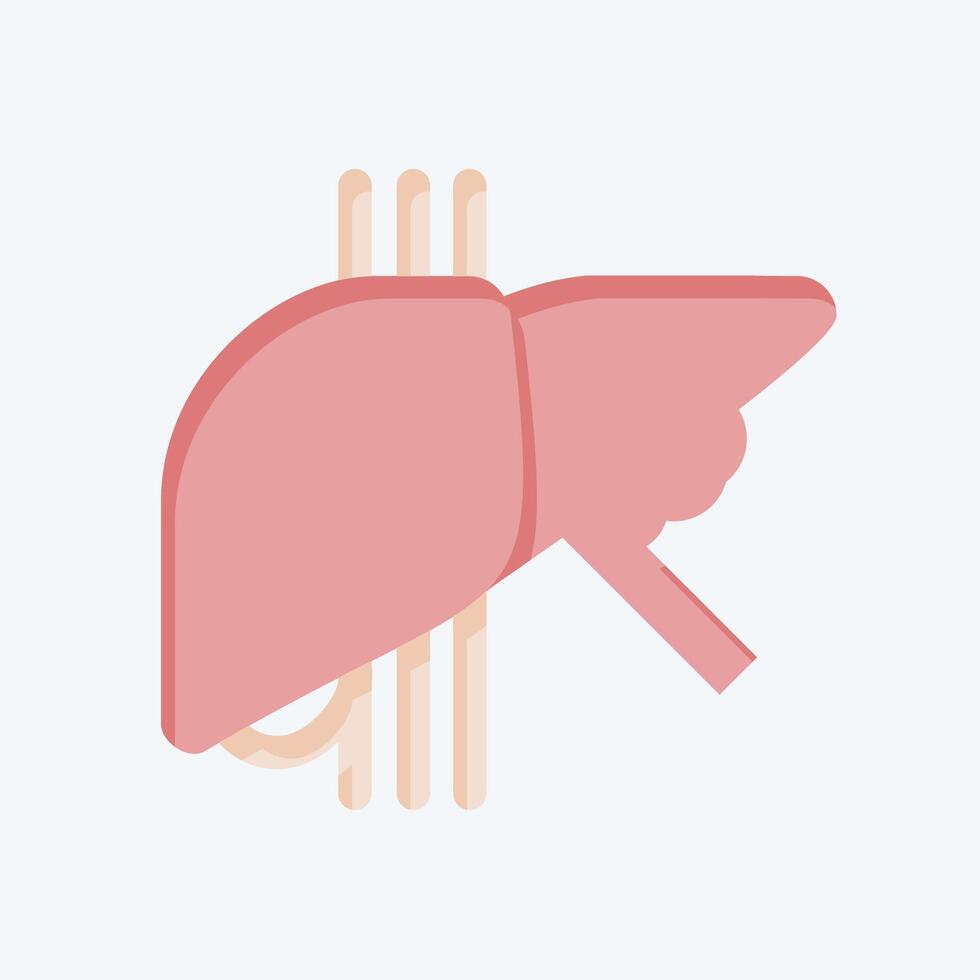 icono sano hígado. relacionado a hepatólogo símbolo. plano estilo. sencillo diseño editable. sencillo ilustración vector