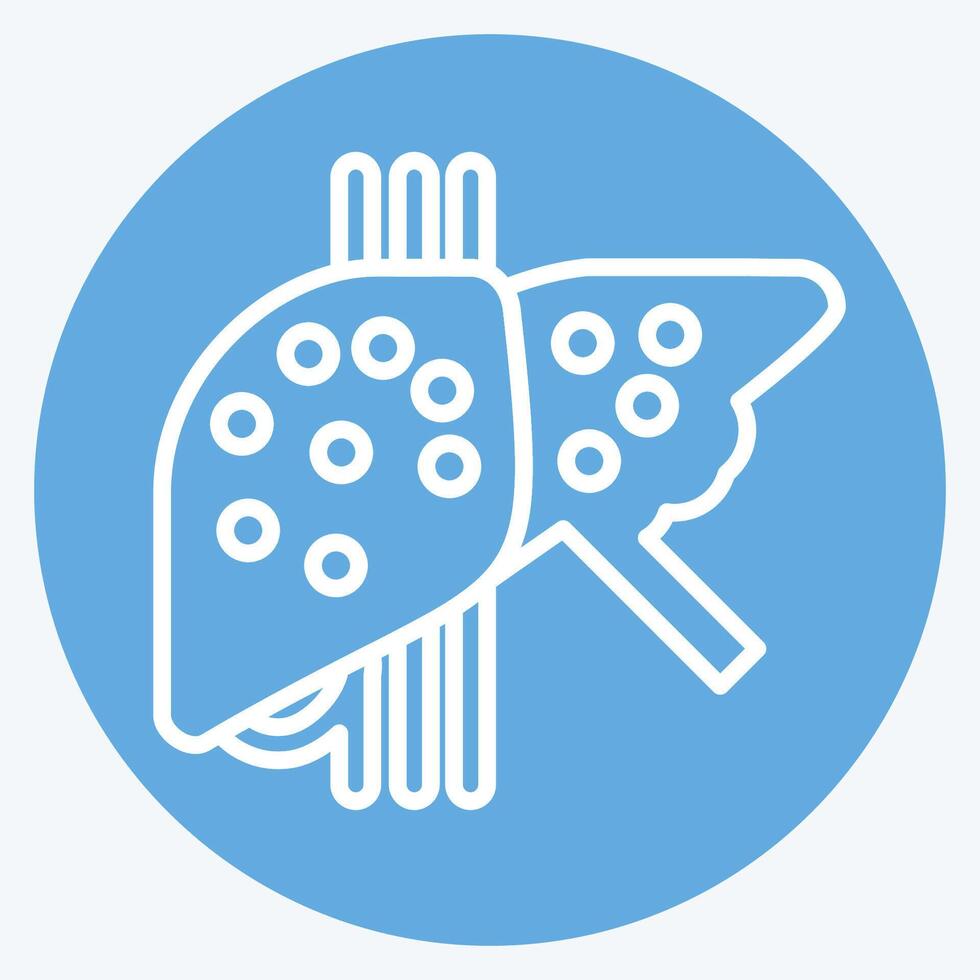 Icon Fatty Liver. related to Hepatologist symbol. blue eyes style. simple design editable. simple illustration vector