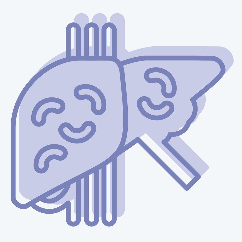 icono cirrosis. relacionado a hepatólogo símbolo. dos tono estilo. sencillo diseño editable. sencillo ilustración vector