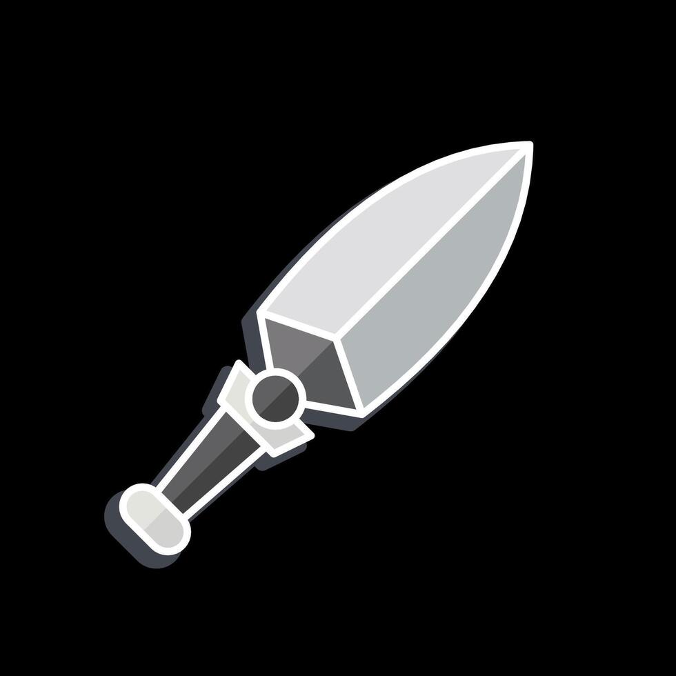 Icon Kunai. related to Weapons symbol. glossy style. simple design editable. simple illustration vector