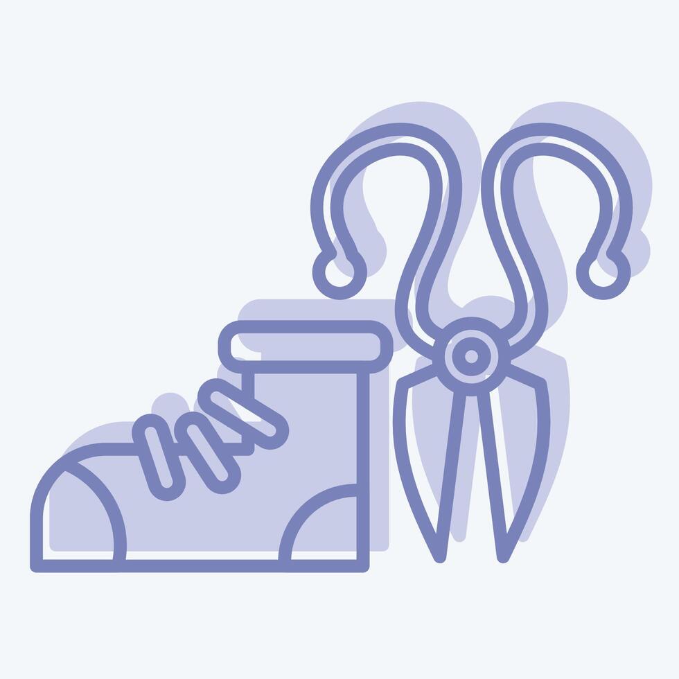 Icon Scissors. related to Shoemaker symbol. two tone style. simple design editable. simple illustration vector