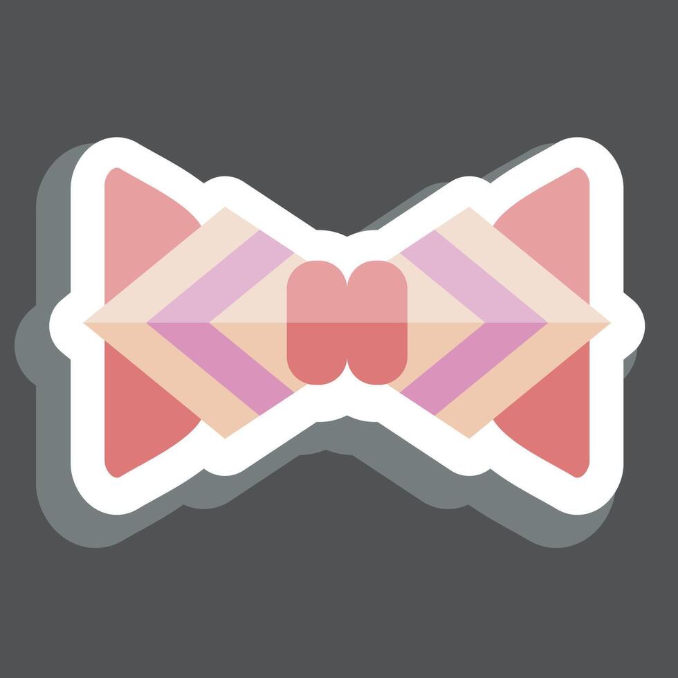 Sticker Bow tie. related to Hipster symbol. simple design editable. simple illustration vector