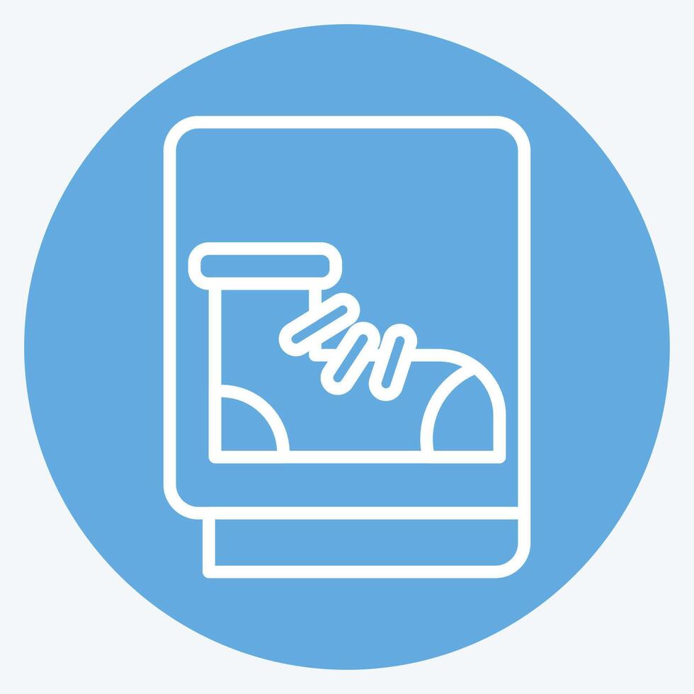 Icon Leather. related to Shoemaker symbol. blue eyes style. simple design editable. simple illustration vector