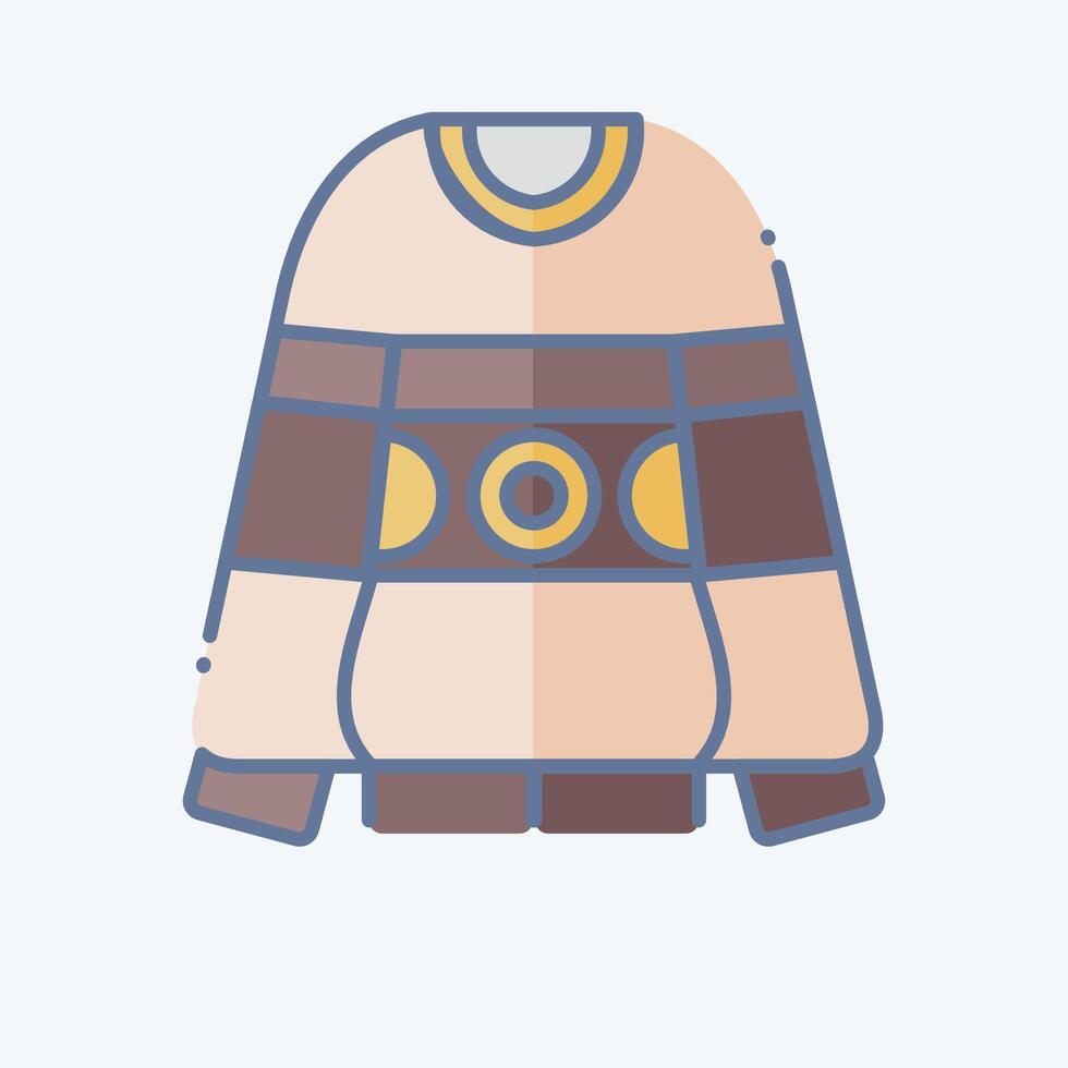 Icon Sweater. related to Hipster symbol. doodle style. simple design editable. simple illustration vector