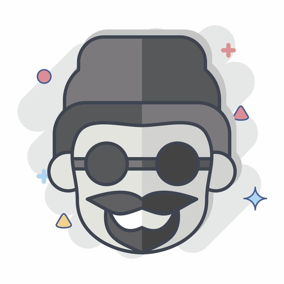 Icon Beanne. related to Hipster symbol. comic style. simple design editable. simple illustration vector