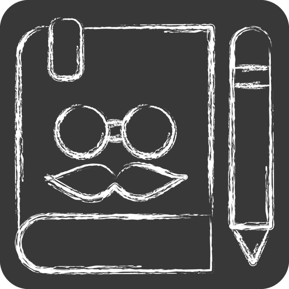 Icon Notebook. related to Hipster symbol. chalk Style. simple design editable. simple illustration vector