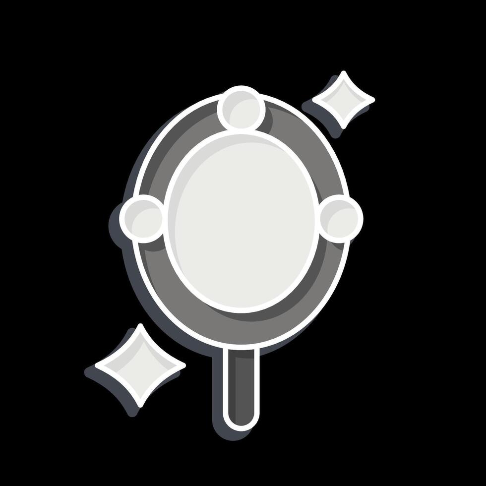 Icon Magic Mirror. related to Magic symbol. glossy style. simple design editable. simple illustration vector