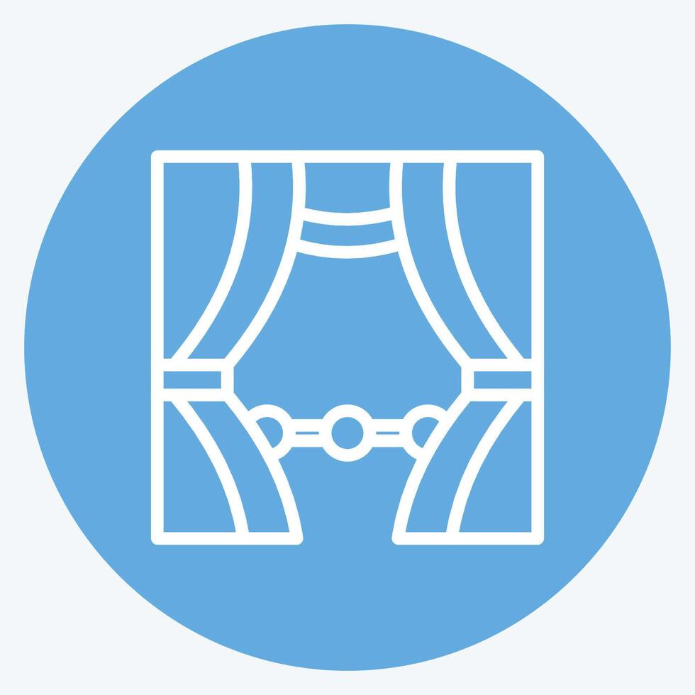 Icon Stage. related to Magic symbol. blue eyes style. simple design editable. simple illustration vector