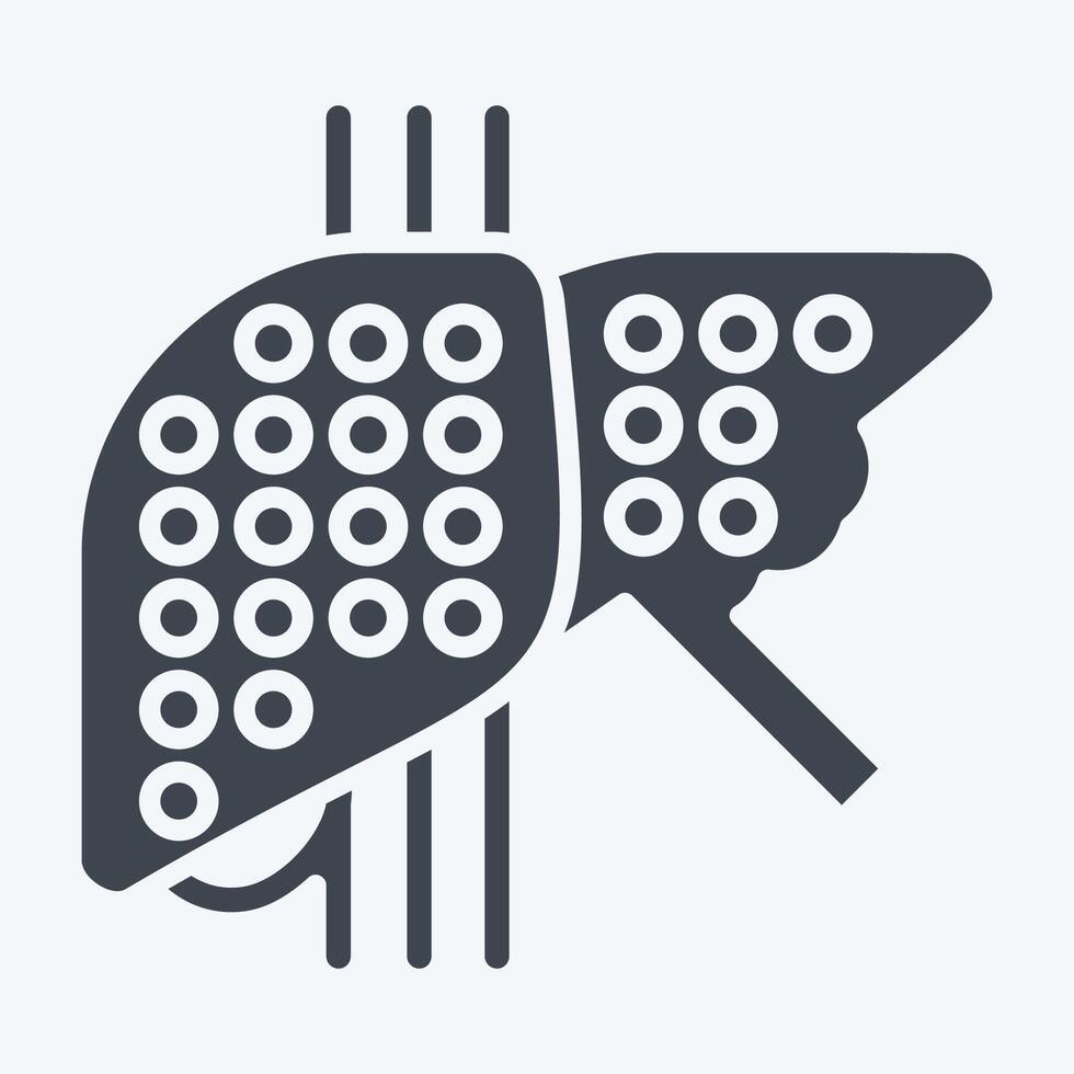 Icon Liver Fibrosis. related to Hepatologist symbol. glyph style. simple design editable. simple illustration vector