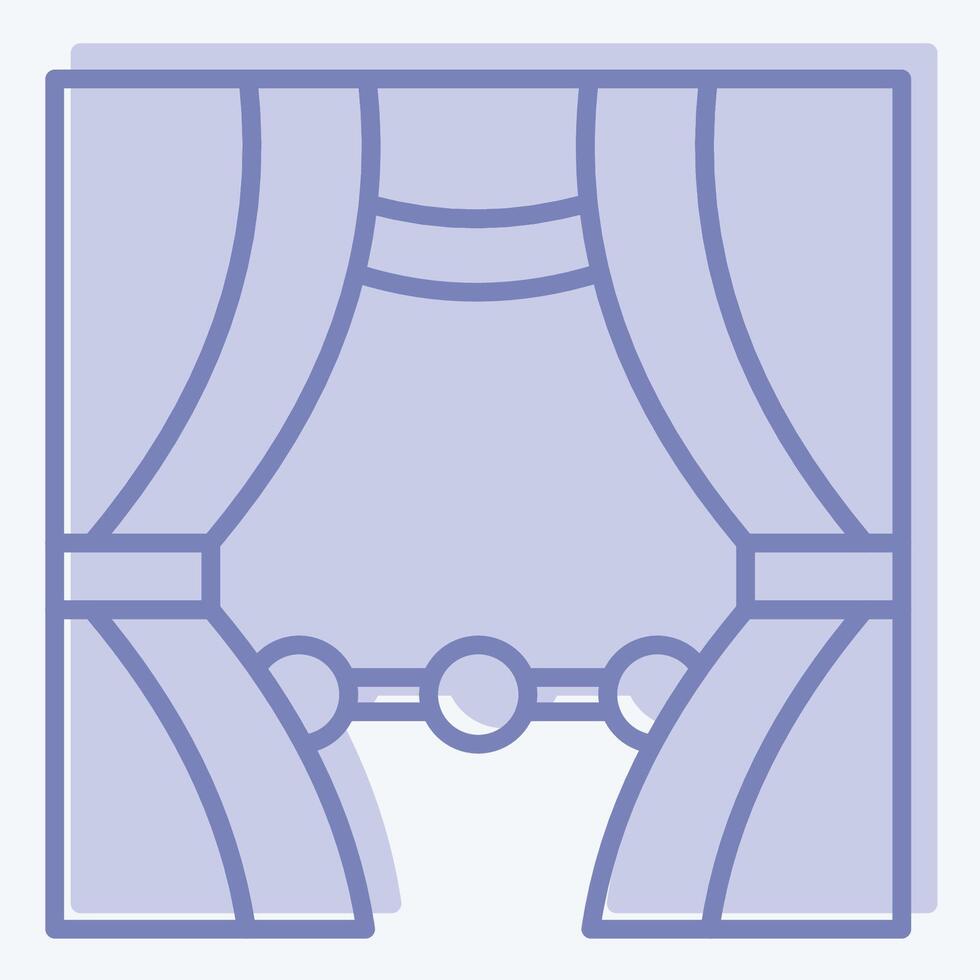 Icon Stage. related to Magic symbol. two tone style. simple design editable. simple illustration vector