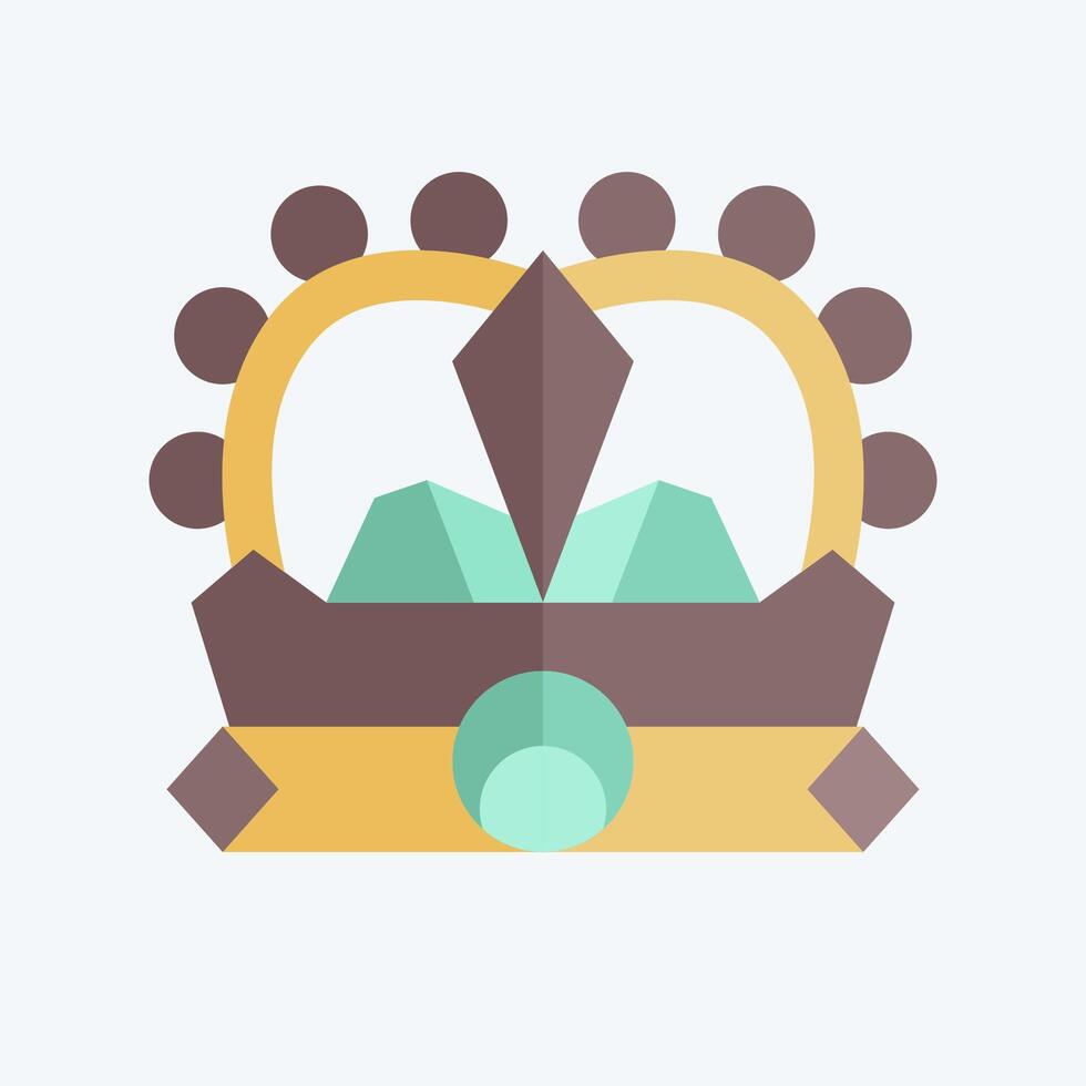 Icon Crown. related to Medieval symbol. flat style. simple design editable. simple illustration vector