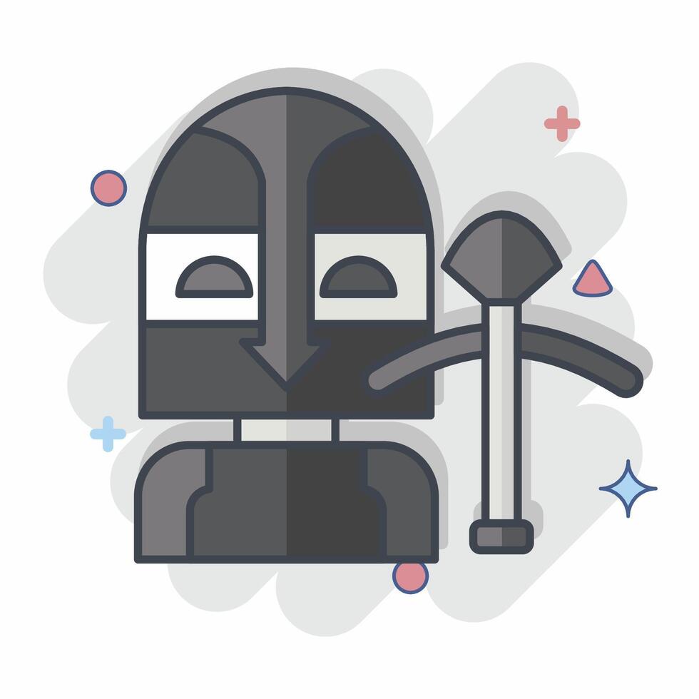 Icon Crossbow. related to Medieval symbol. comic style. simple design editable. simple illustration vector