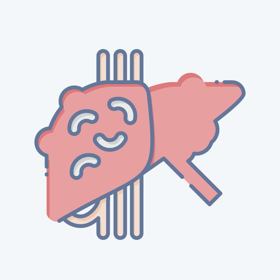 Icon Liver Cancer. related to Hepatologist symbol. doodle style. simple design editable. simple illustration vector