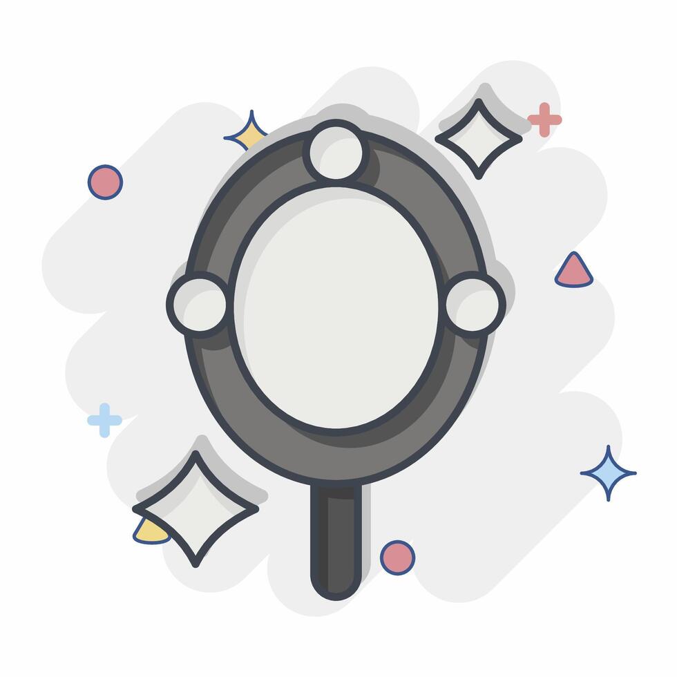 Icon Magic Mirror. related to Magic symbol. comic style. simple design editable. simple illustration vector