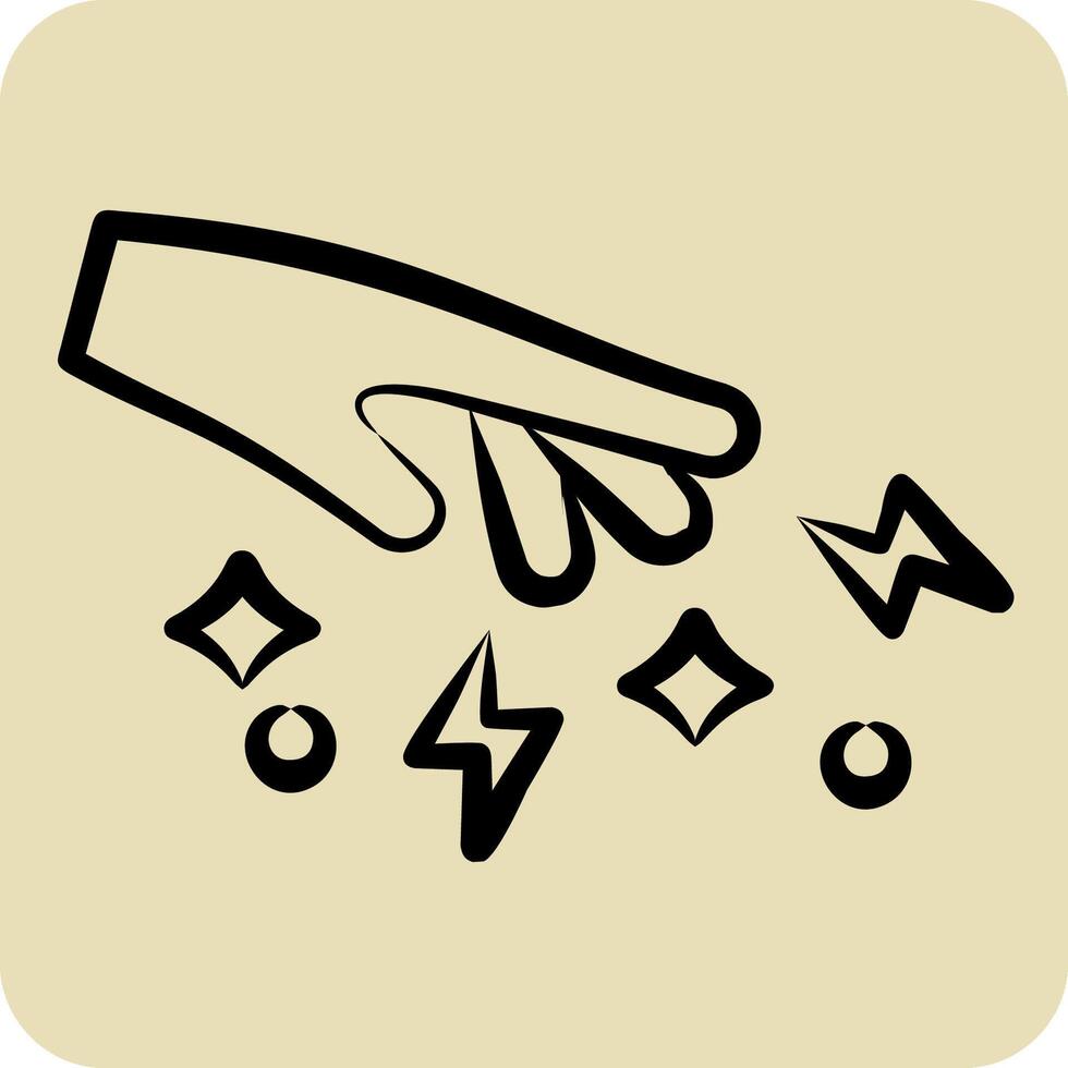 icono deletrear. relacionado a magia símbolo. mano dibujado estilo. sencillo diseño editable. sencillo ilustración vector