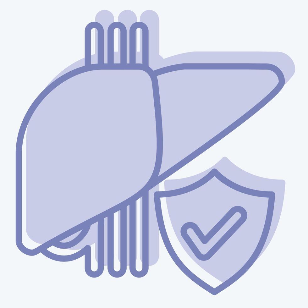 Icon Liver Solve. related to Hepatologist symbol. two tone style. simple design editable. simple illustration vector