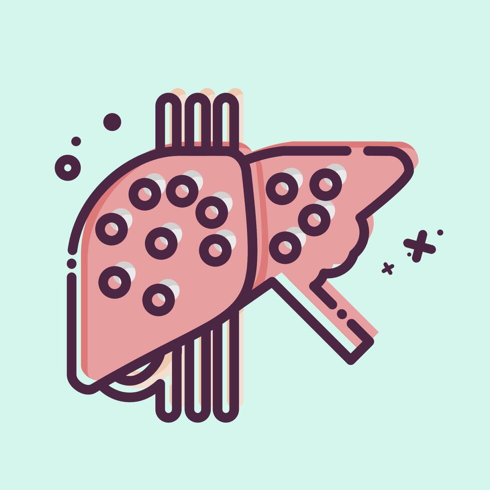 icono graso hígado. relacionado a hepatólogo símbolo. mbe estilo. sencillo diseño editable. sencillo ilustración vector