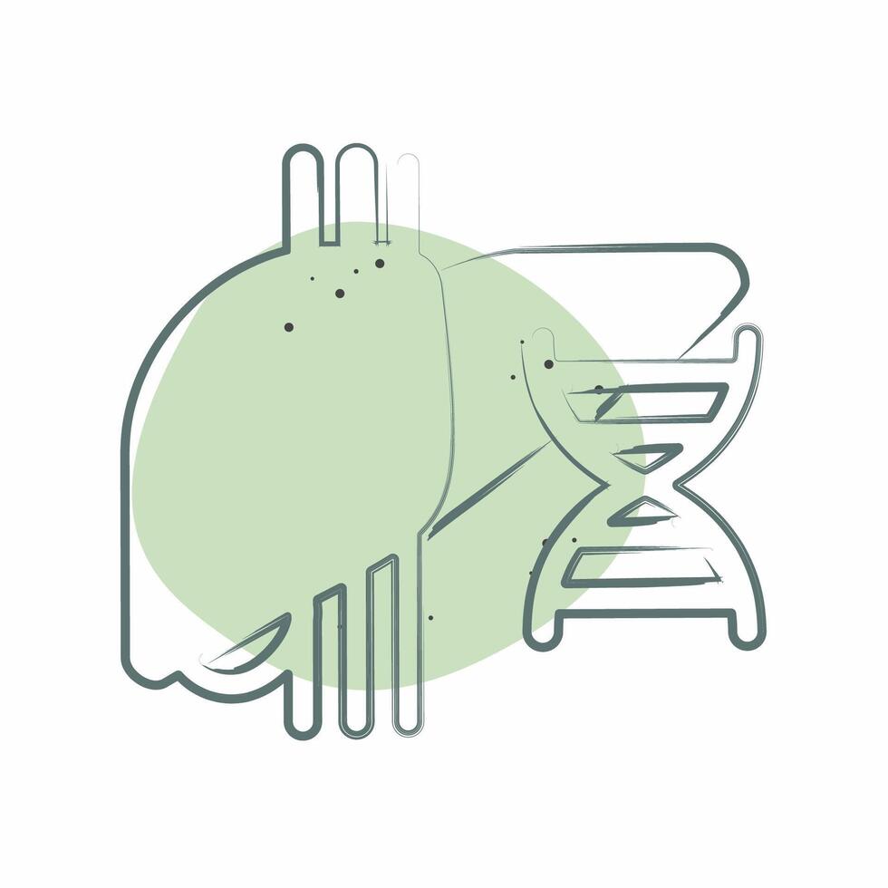 Icon Liver Cysts. related to Hepatologist symbol. Color Spot Style. simple design editable. simple illustration vector