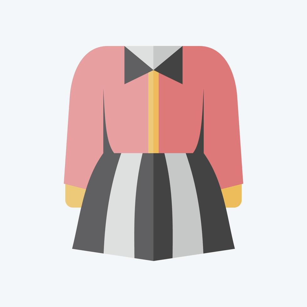 Icon Dress. related to Hipster symbol. flat style. simple design editable. simple illustration vector