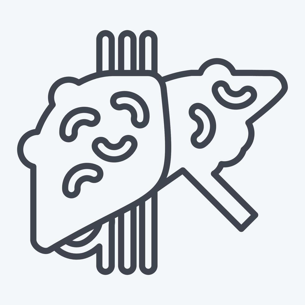 Icon Liver Cancer. related to Hepatologist symbol. line style. simple design editable. simple illustration vector