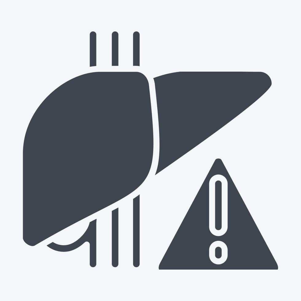 Icon Liver Problem. related to Hepatologist symbol. glyph style. simple design editable. simple illustration vector