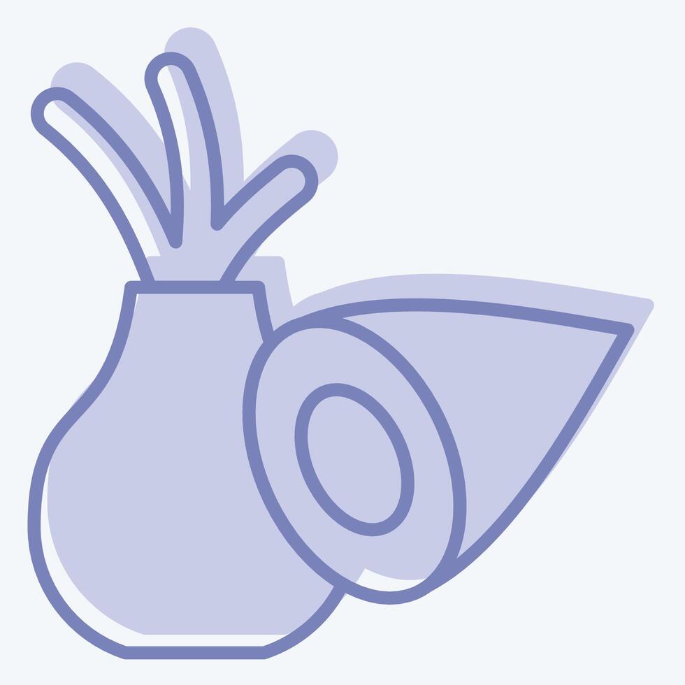 Icon Onion. related to Vegan symbol. two tone style. simple design editable. simple illustration vector