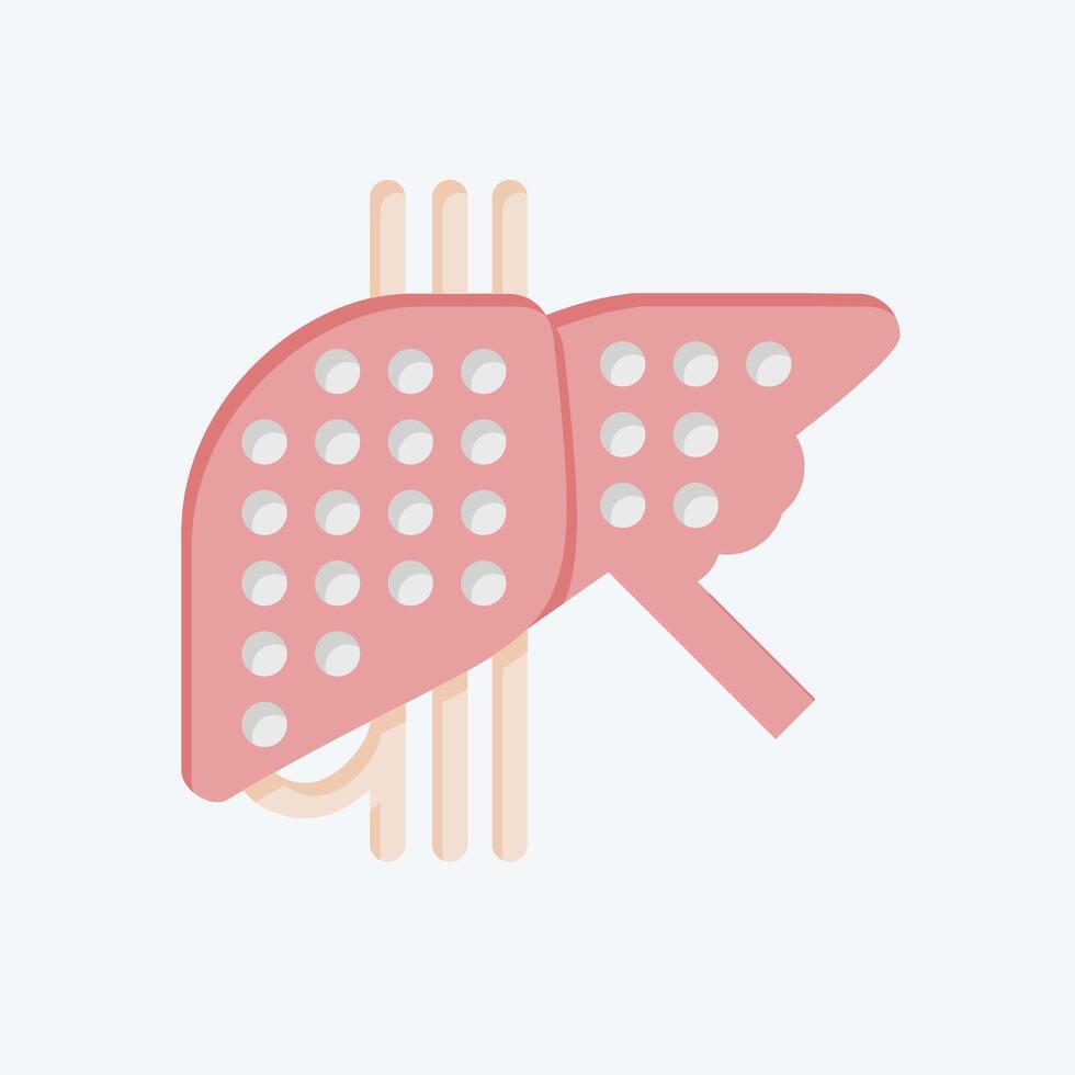 Icon Liver Fibrosis. related to Hepatologist symbol. flat style. simple design editable. simple illustration vector