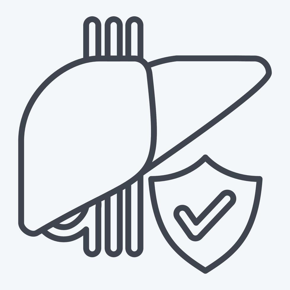 Icon Liver Solve. related to Hepatologist symbol. line style. simple design editable. simple illustration vector
