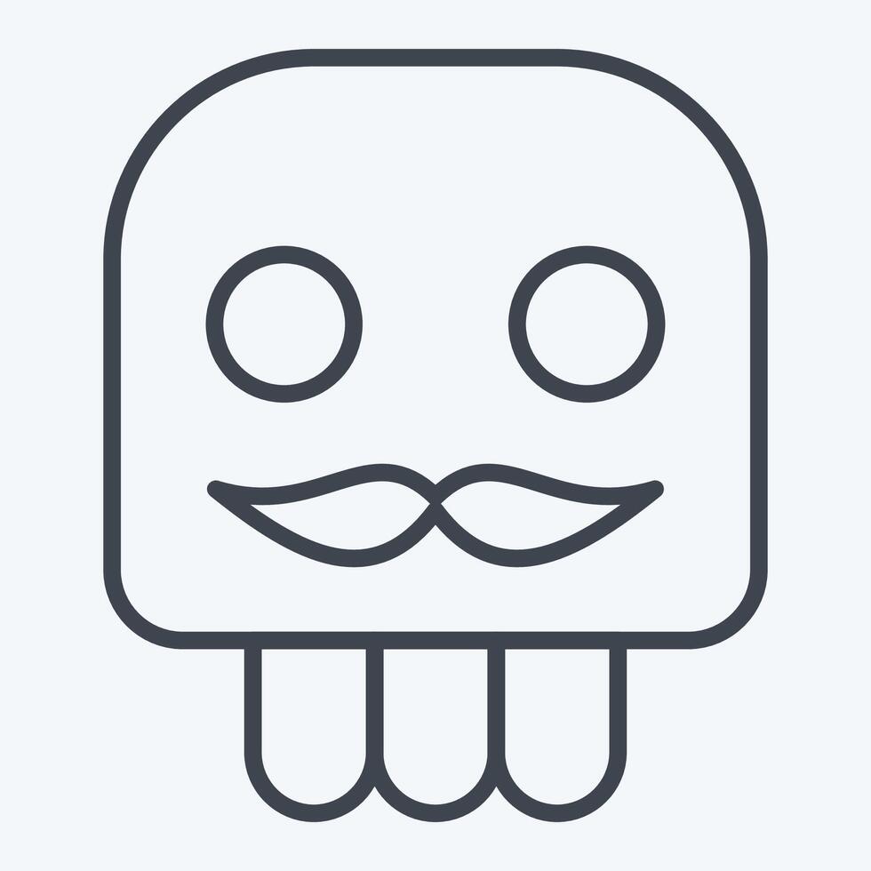 Icon Skull. related to Magic symbol. line style. simple design editable. simple illustration vector