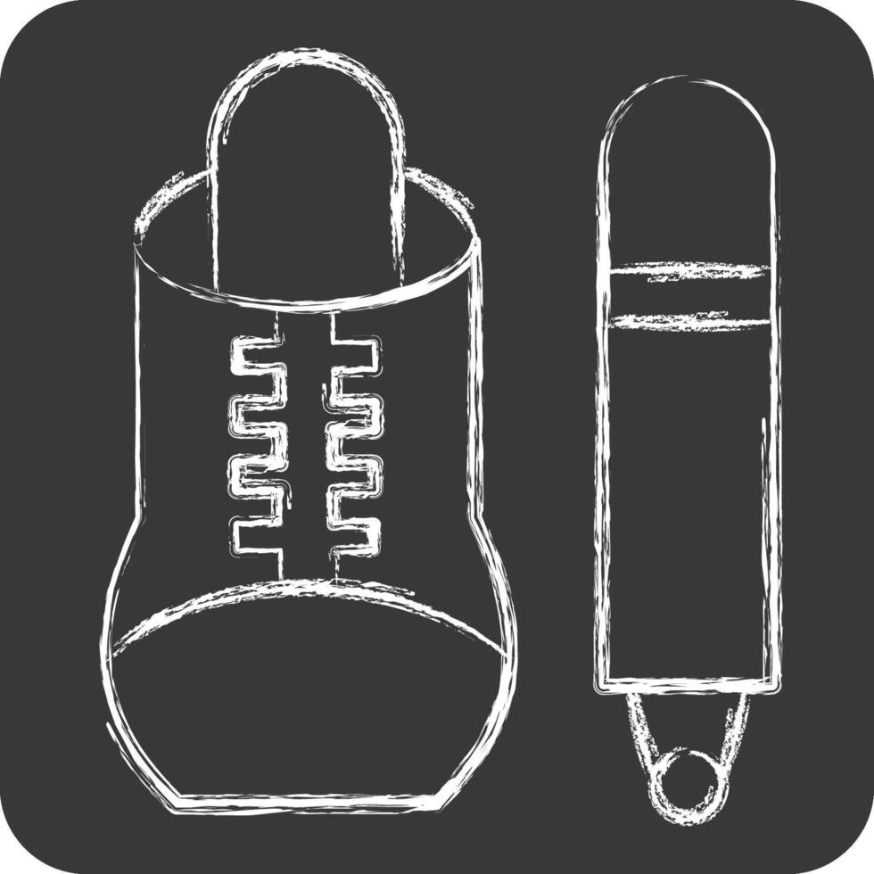 Icon Marker. related to Shoemaker symbol. chalk Style. simple design editable. simple illustration vector